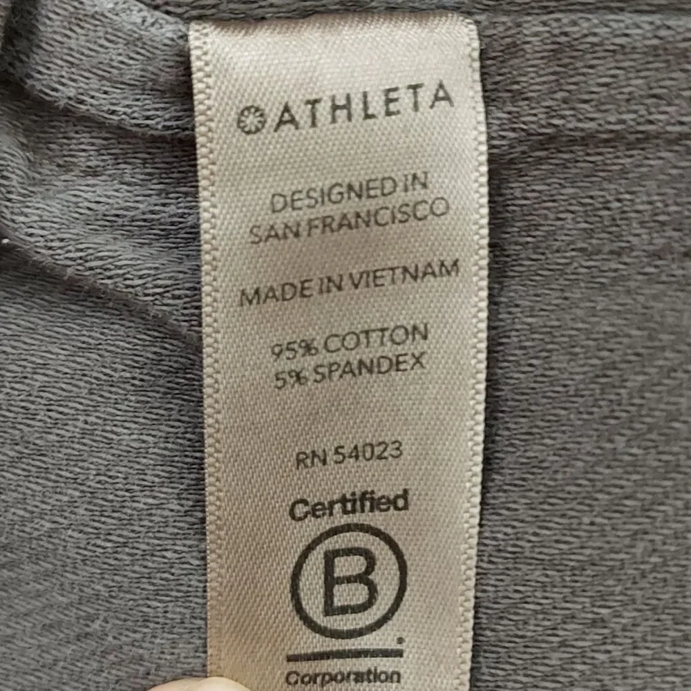 Athleta Farallon Jogger Pants Women 4 Faded Gray Green Organic Cotton Stretch